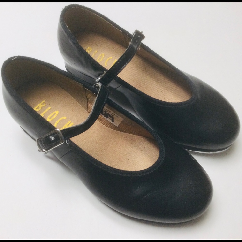 BLOCH - YOUNG GIRLS - SIZE 11.5 - BLACK - MARY JANE - TAP DANCE SHOES
